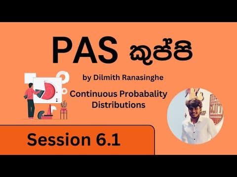 PAS kuppi session 6 - Continuous probability distribution