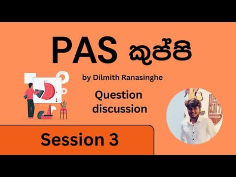 PAS Kuppi session 3 (Probability and Statistics) by Dilmith Ranasinghe